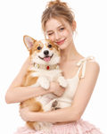 Red Ruby Daisy Microfiber Pet Collar