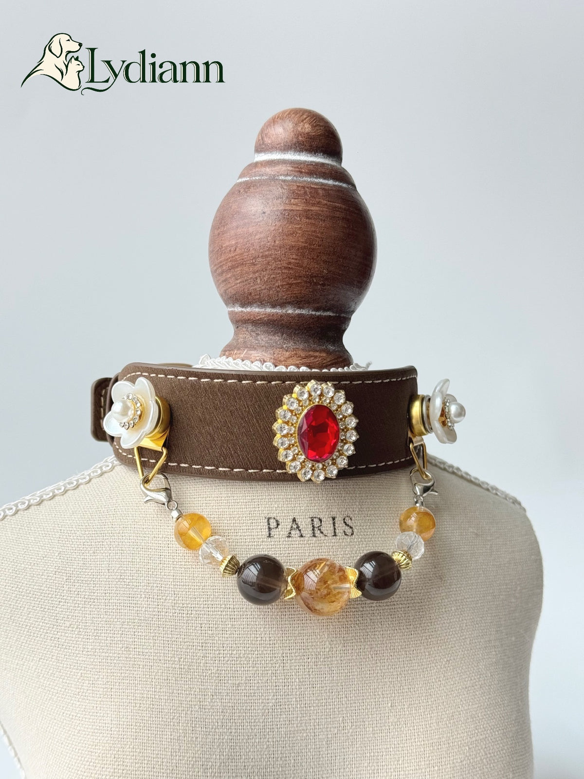 Citrine Smoky Quartz & Clear Crystal  Collar