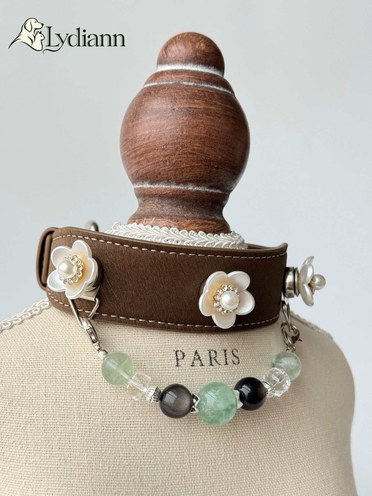 Fluorite & Obsidian Crystal Collar