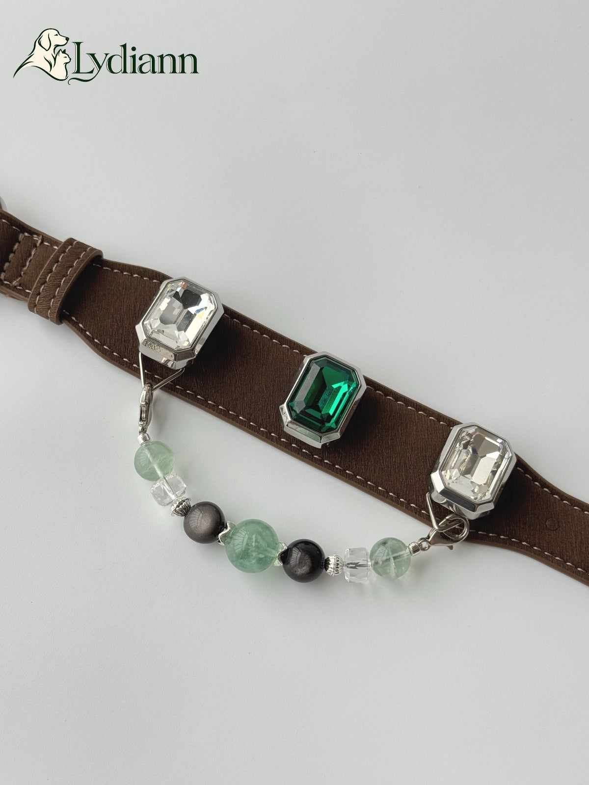 Fluorite & Obsidian Crystal Collar