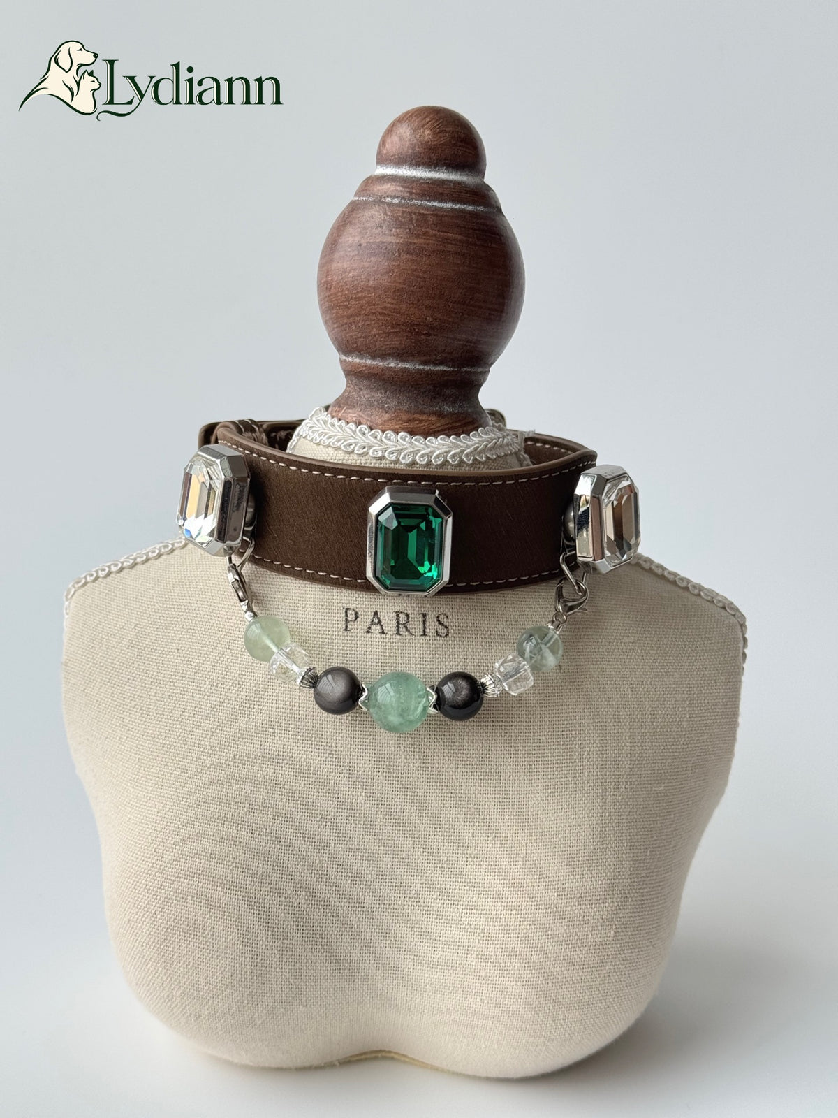 Fluorite & Obsidian Crystal Collar