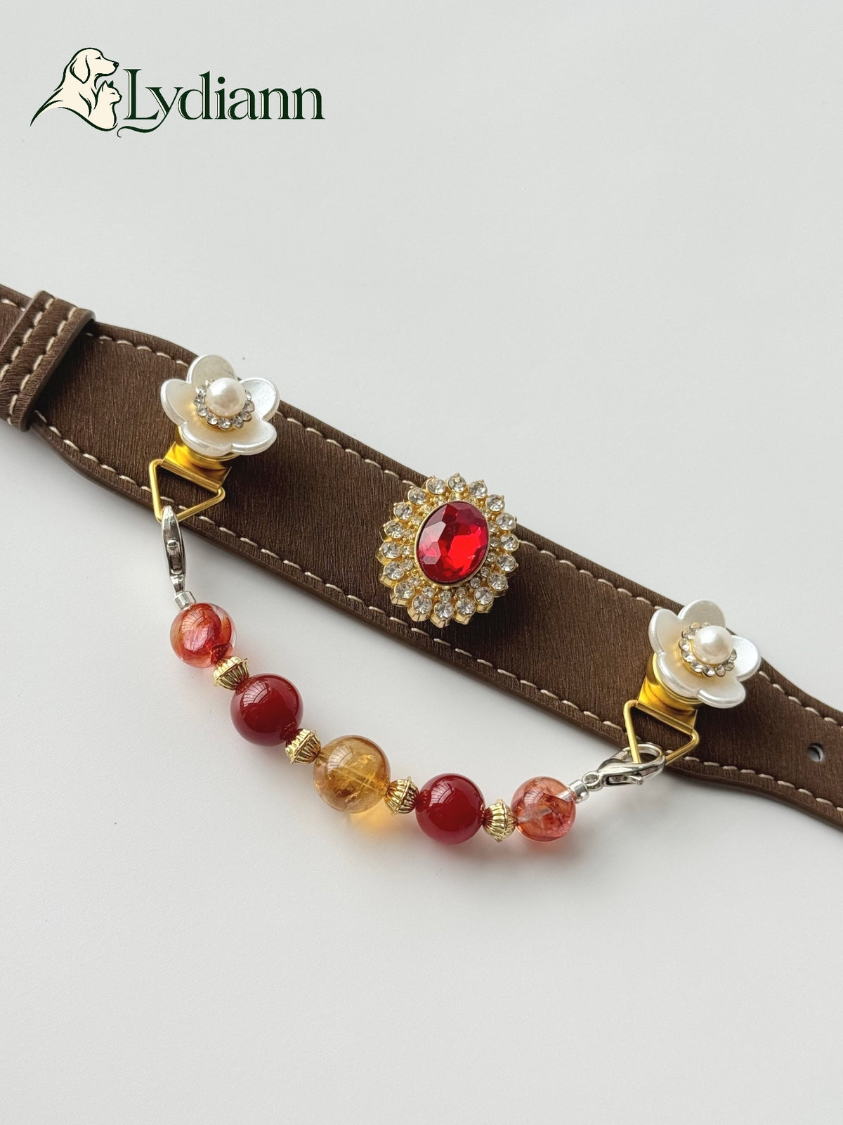 Golden Rutile Red Agate & Resin Crystal