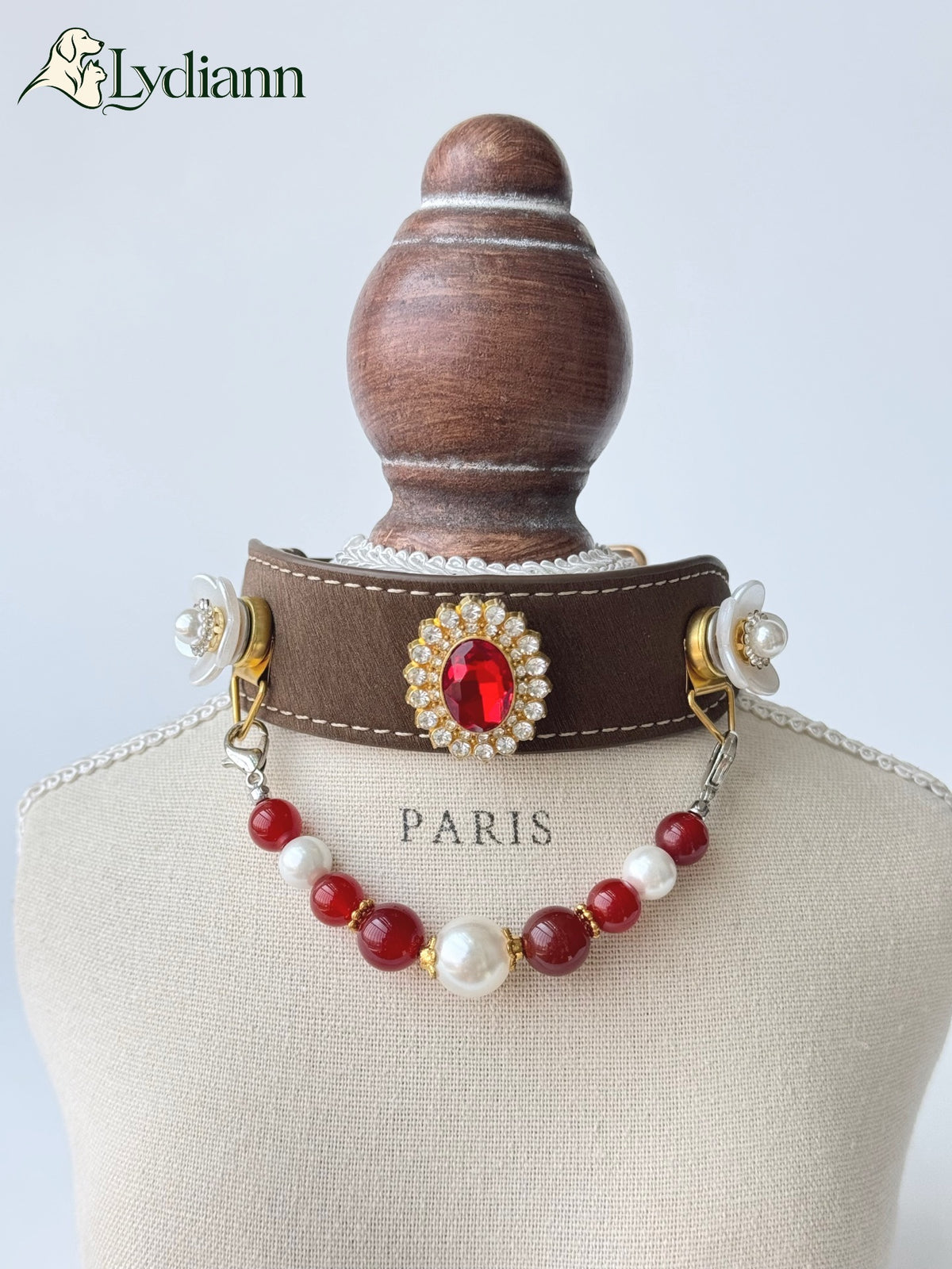 Red Agate Pet Collar | Owner & Pet Twin Set