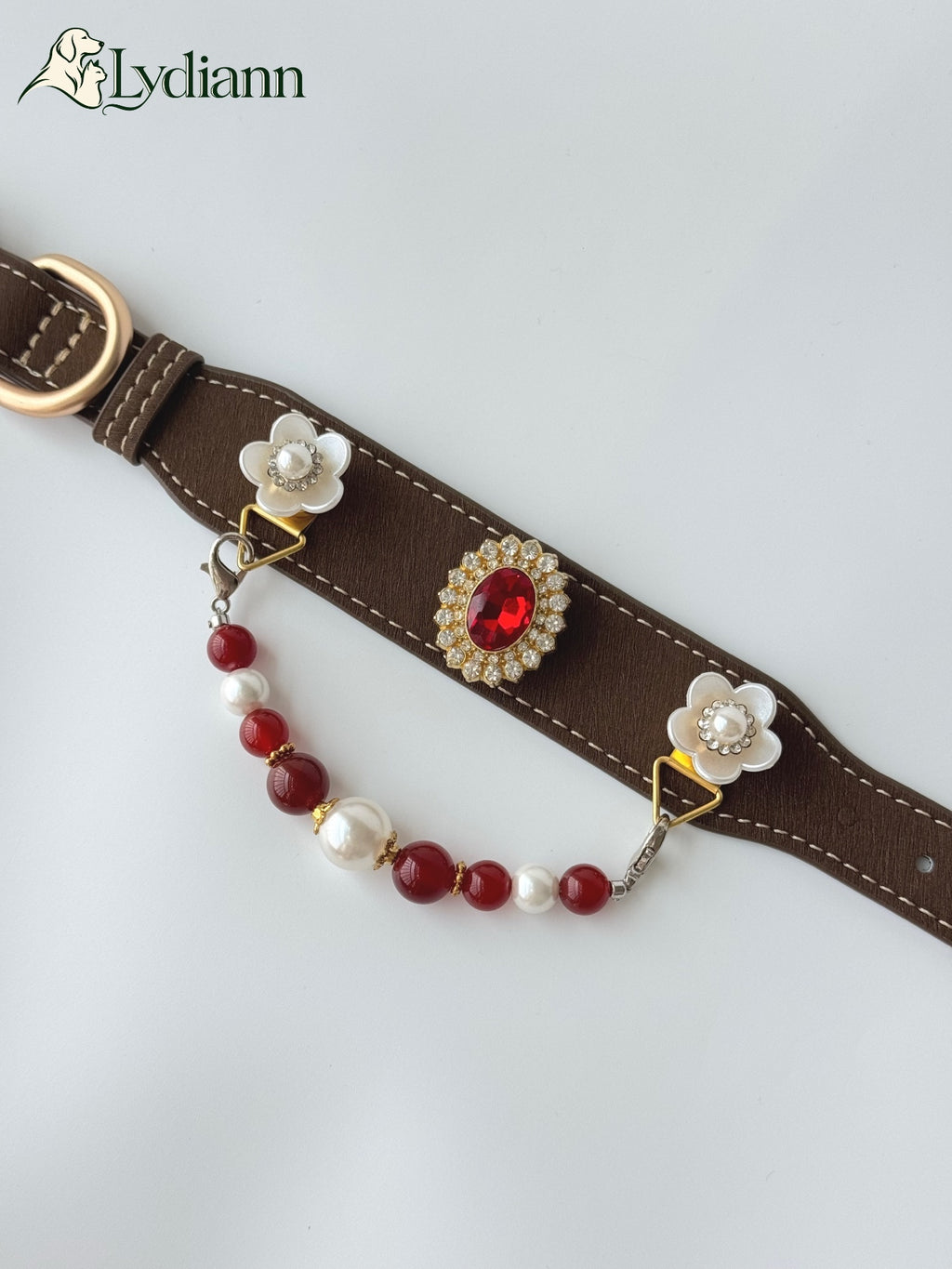 Red Agate Pet Collar | Owner & Pet Twin Set