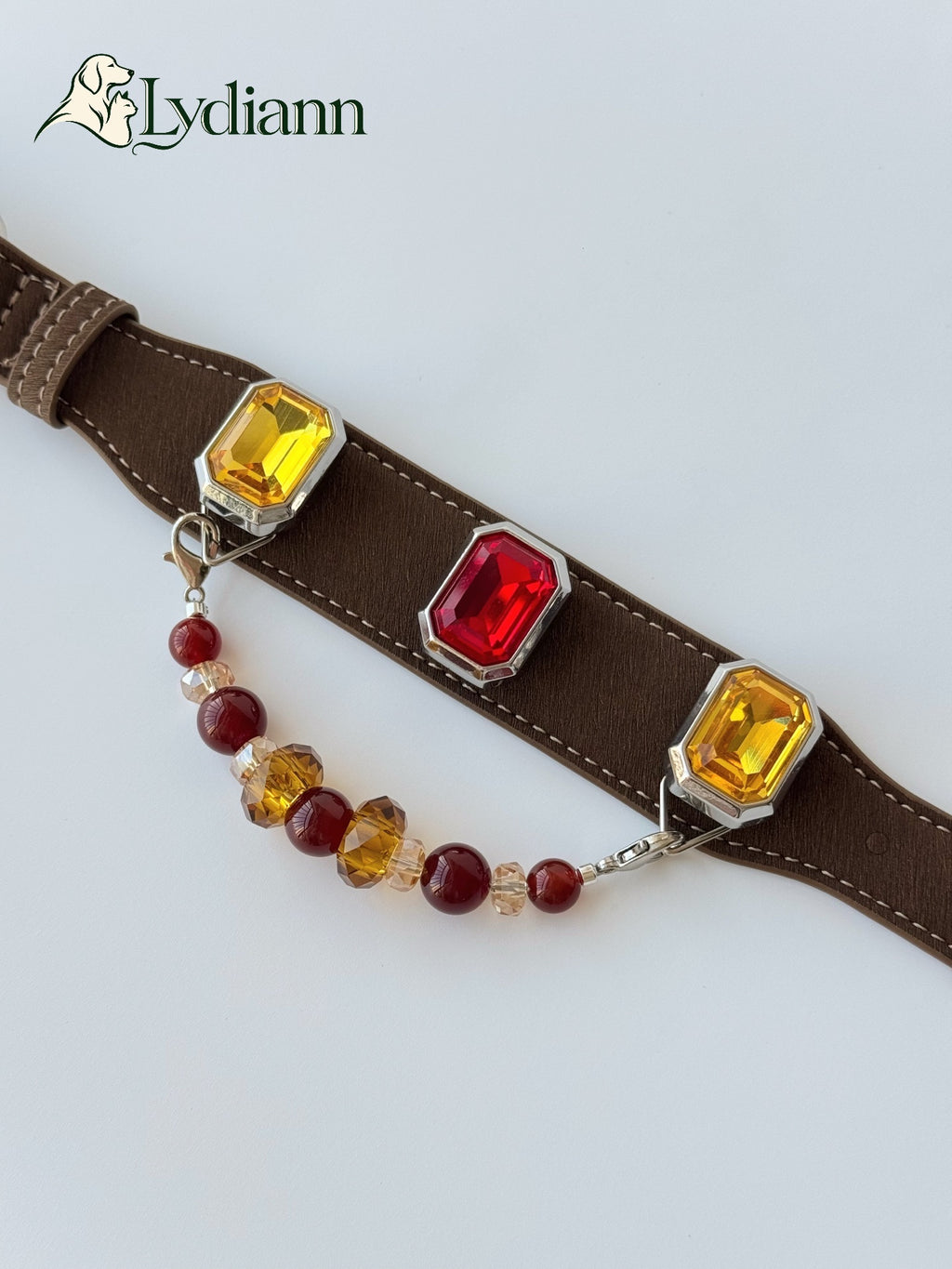 Red Agate Amber Crystal Collar
