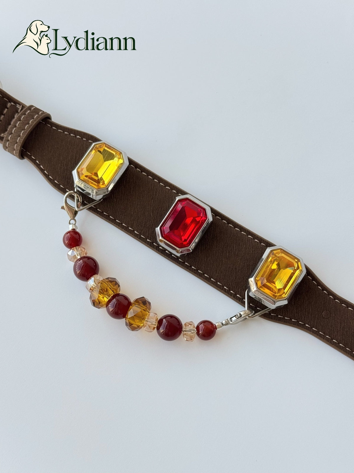 Red Agate Amber Crystal Collar