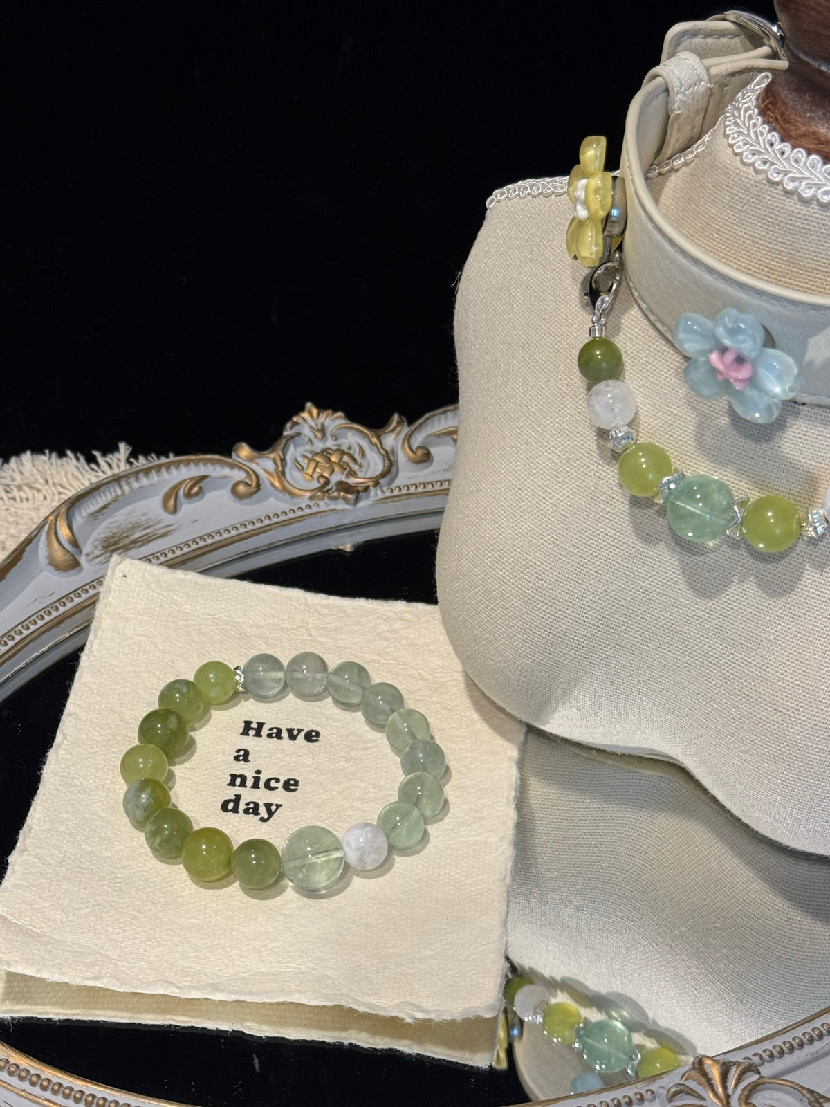 Green Fluorite Crystal Pet Collar