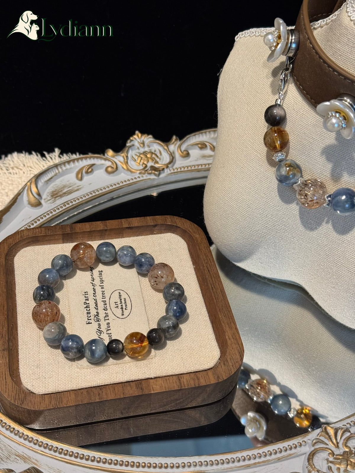 Super Seven & Kyanite Crystal Pet Collar
