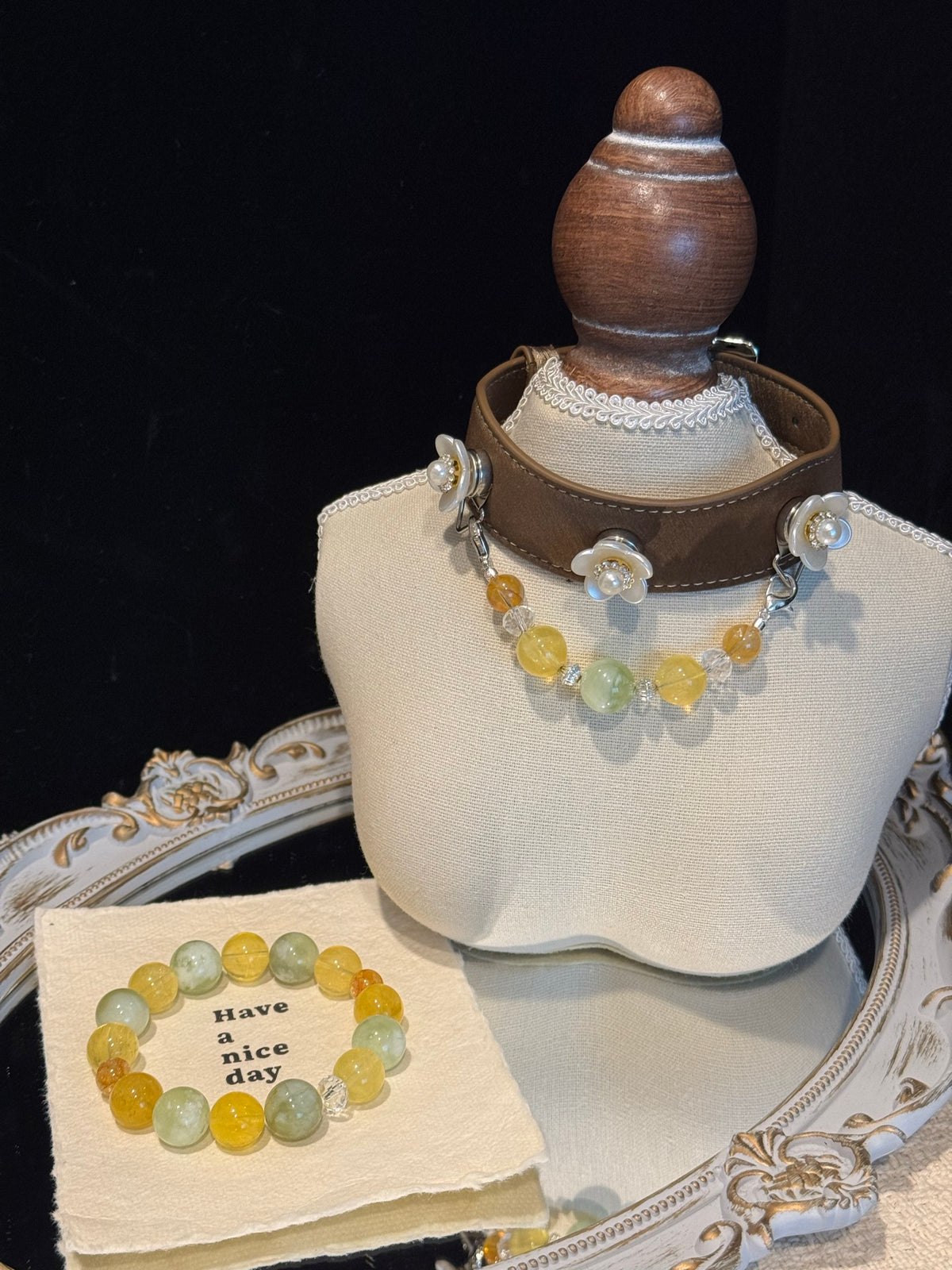 Yellow Fluorite Crystal Bracelet