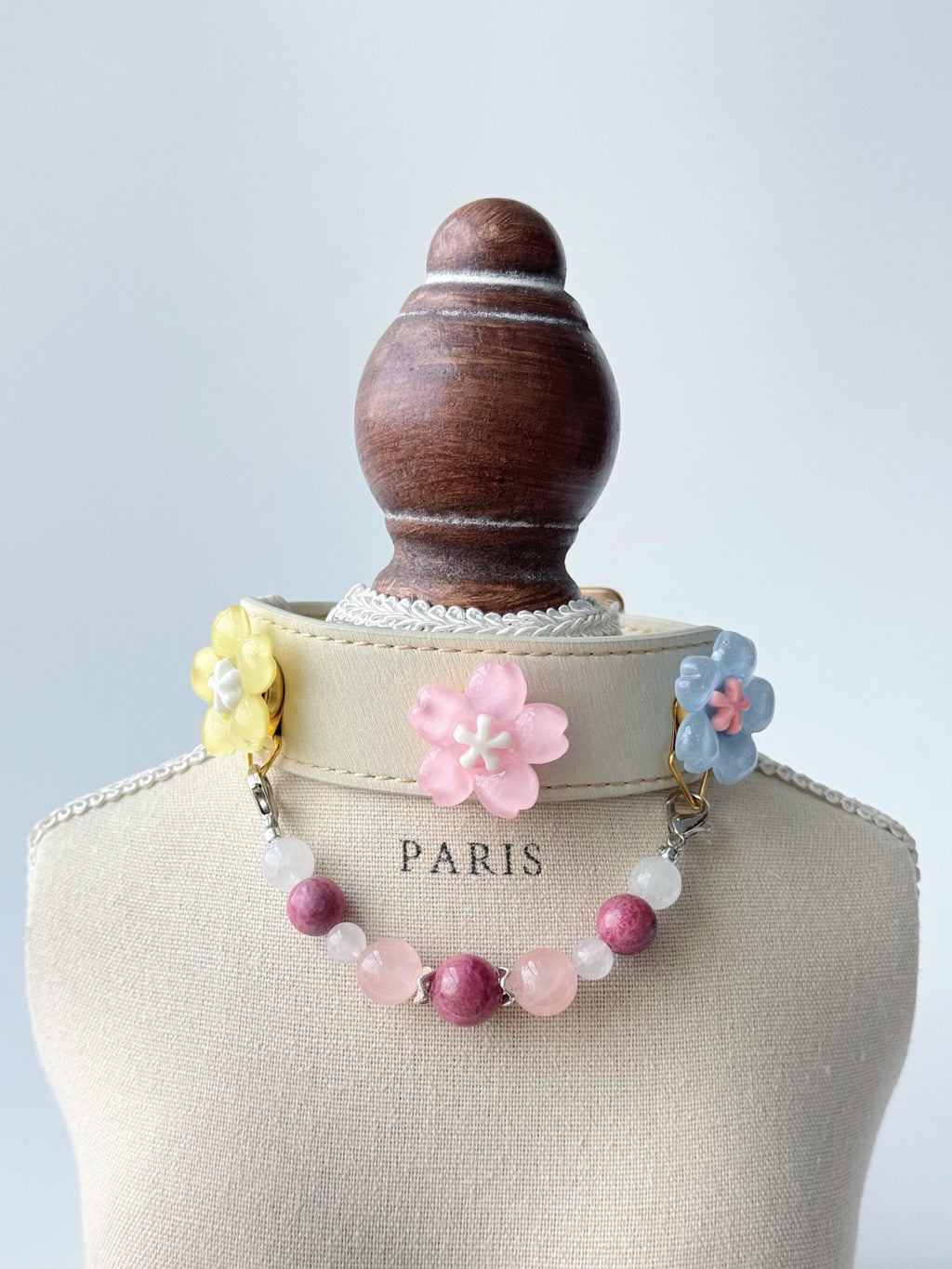 Rhodonite Pet Collar & Bracelet Set