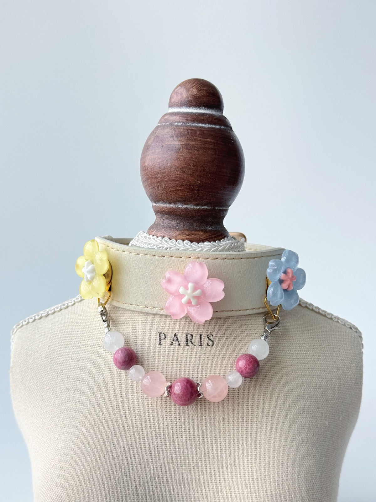 Rhodonite Pet Collar & Bracelet Set