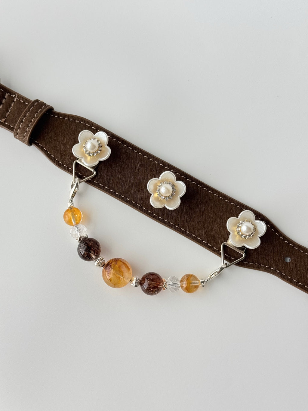 Super Seven & Clear Quartz Crystal Pet Collar