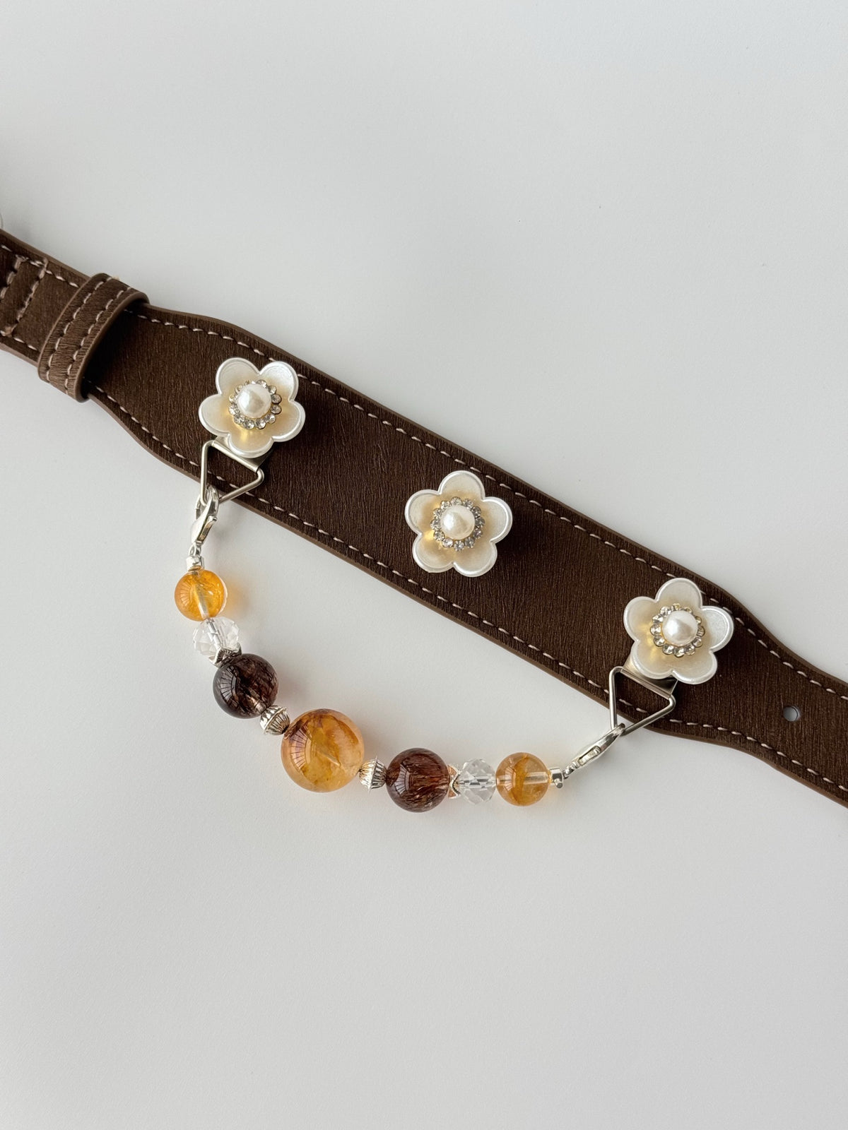 Super Seven & Clear Quartz Crystal Pet Collar