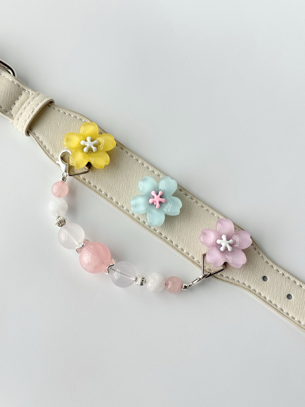 Pink Agate Crystal Pet Collar