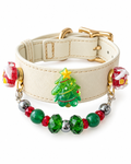 Green Agate Christmas Pet Collar