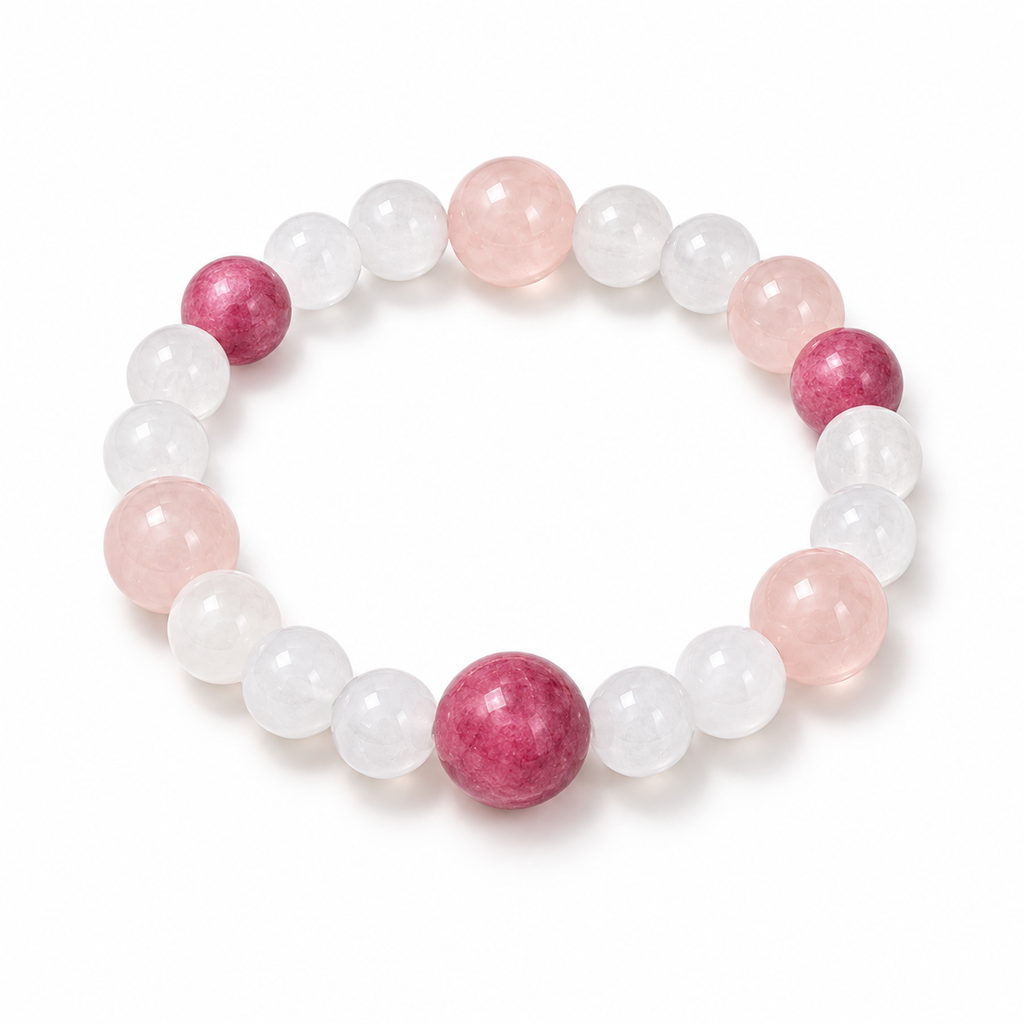 Rhodonite Pet Collar & Bracelet Set