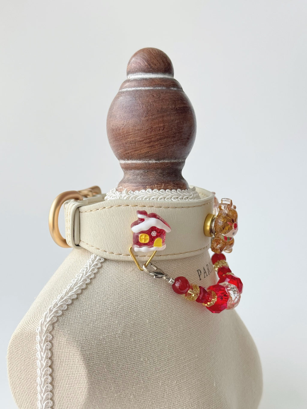Red Agate Christmas Pet Collar