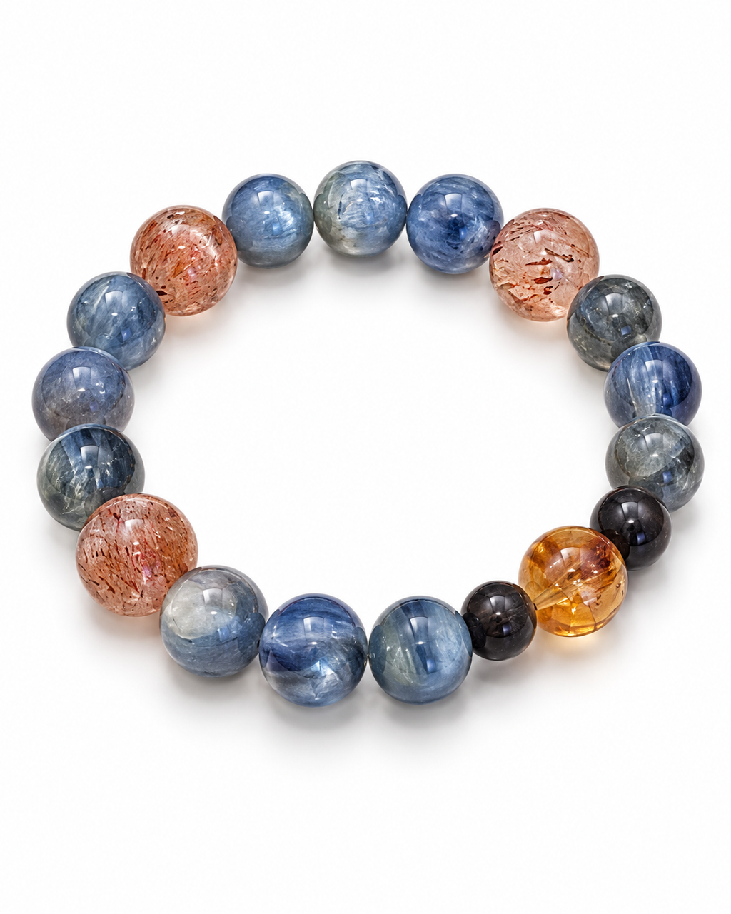 Super Seven & Kyanite Crystal Bracelet