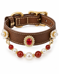 Red Agate Pet Collar | Owner & Pet Twin Set