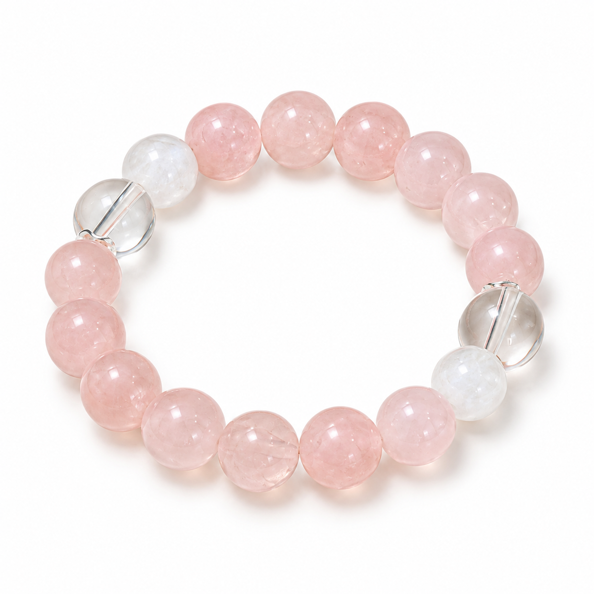 Pink Agate Crystal Bracelet