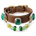 Green Agate Crystal Pet Collar