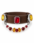 Red Agate Amber Crystal Collar