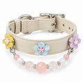 Pink Agate Crystal Pet Collar
