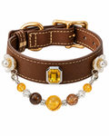Super Seven & Clear Quartz Crystal Pet Collar