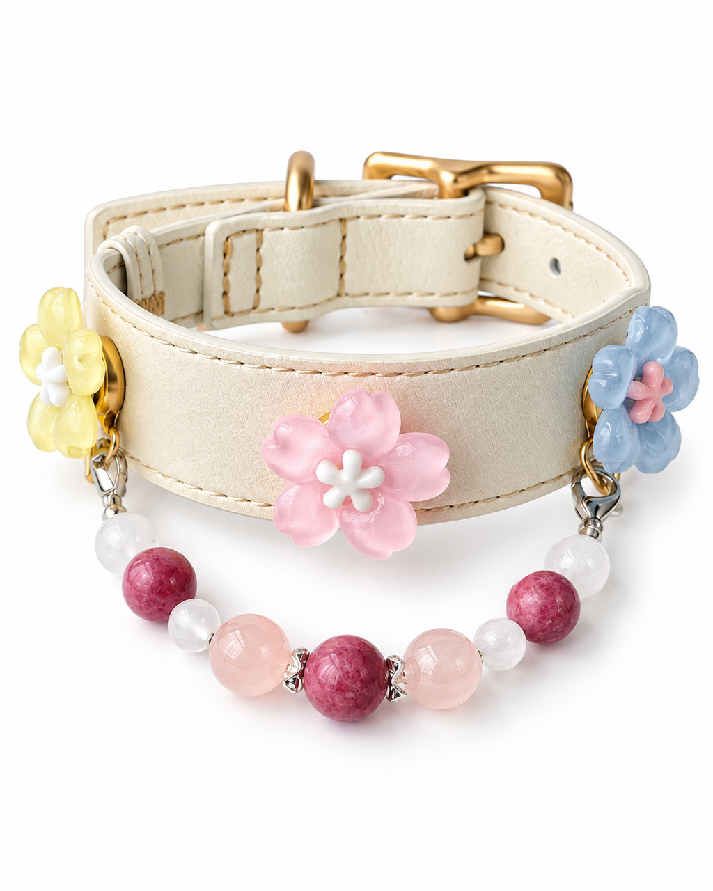 Rhodonite Pet Collar & Bracelet Set